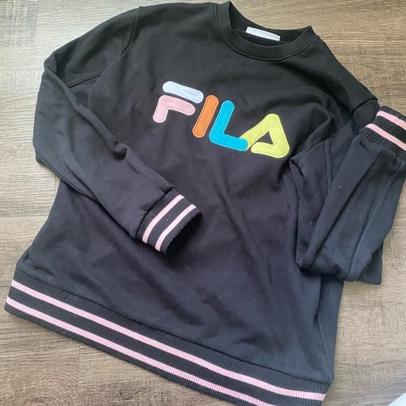 Medium Fila logo sweatshirt pullover neon pastel m - Picture 2 of 11
